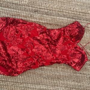 Dillard red sequin dress